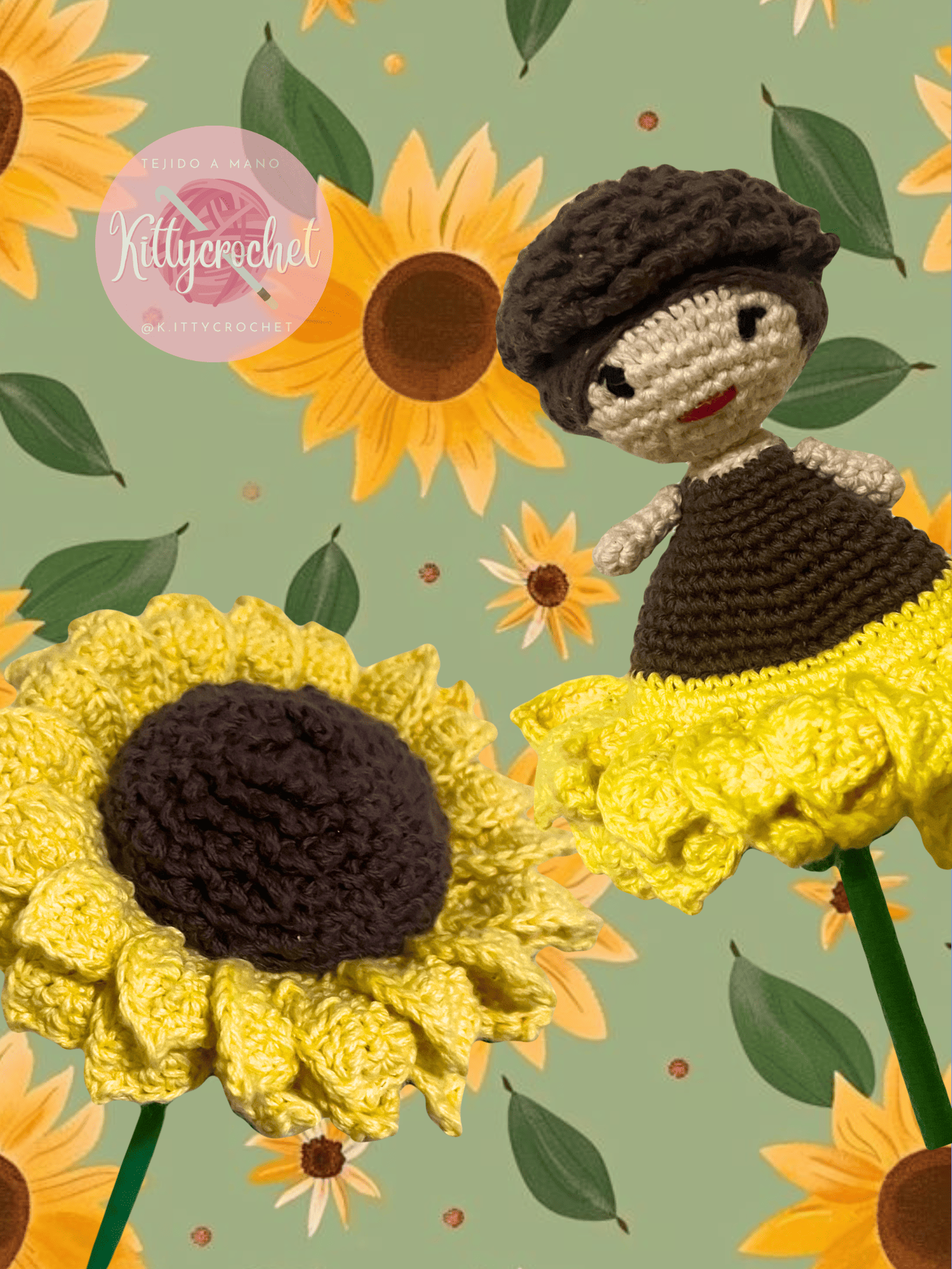 Muñeca reversible-girasol