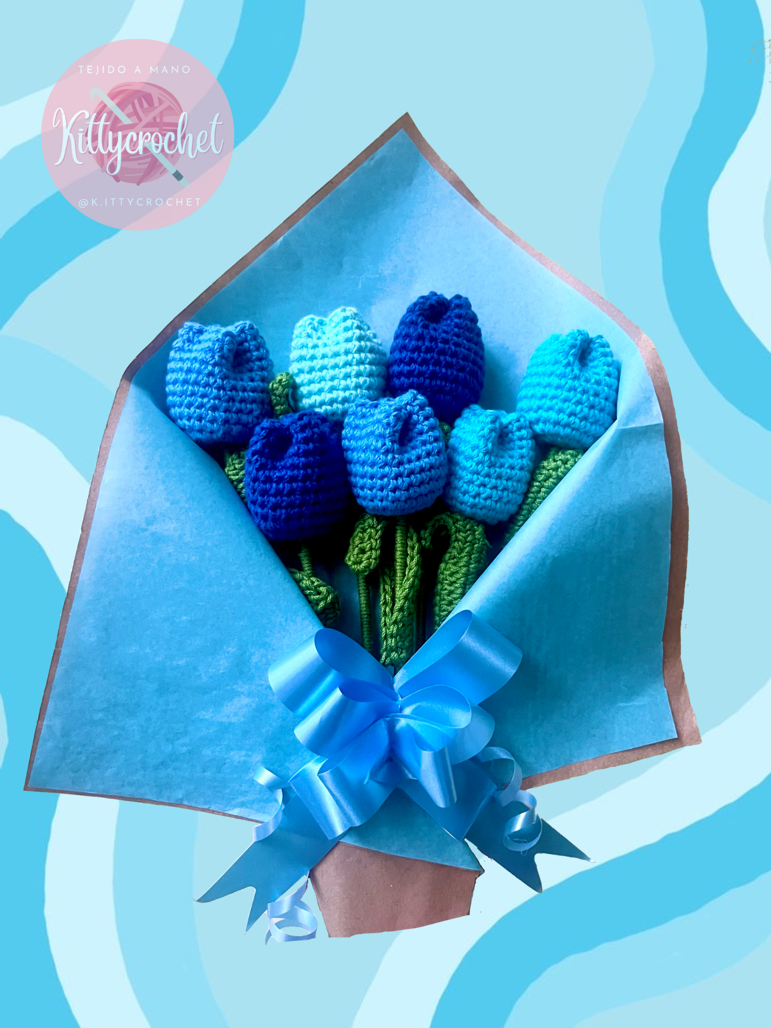 Ramo tulipanes azules