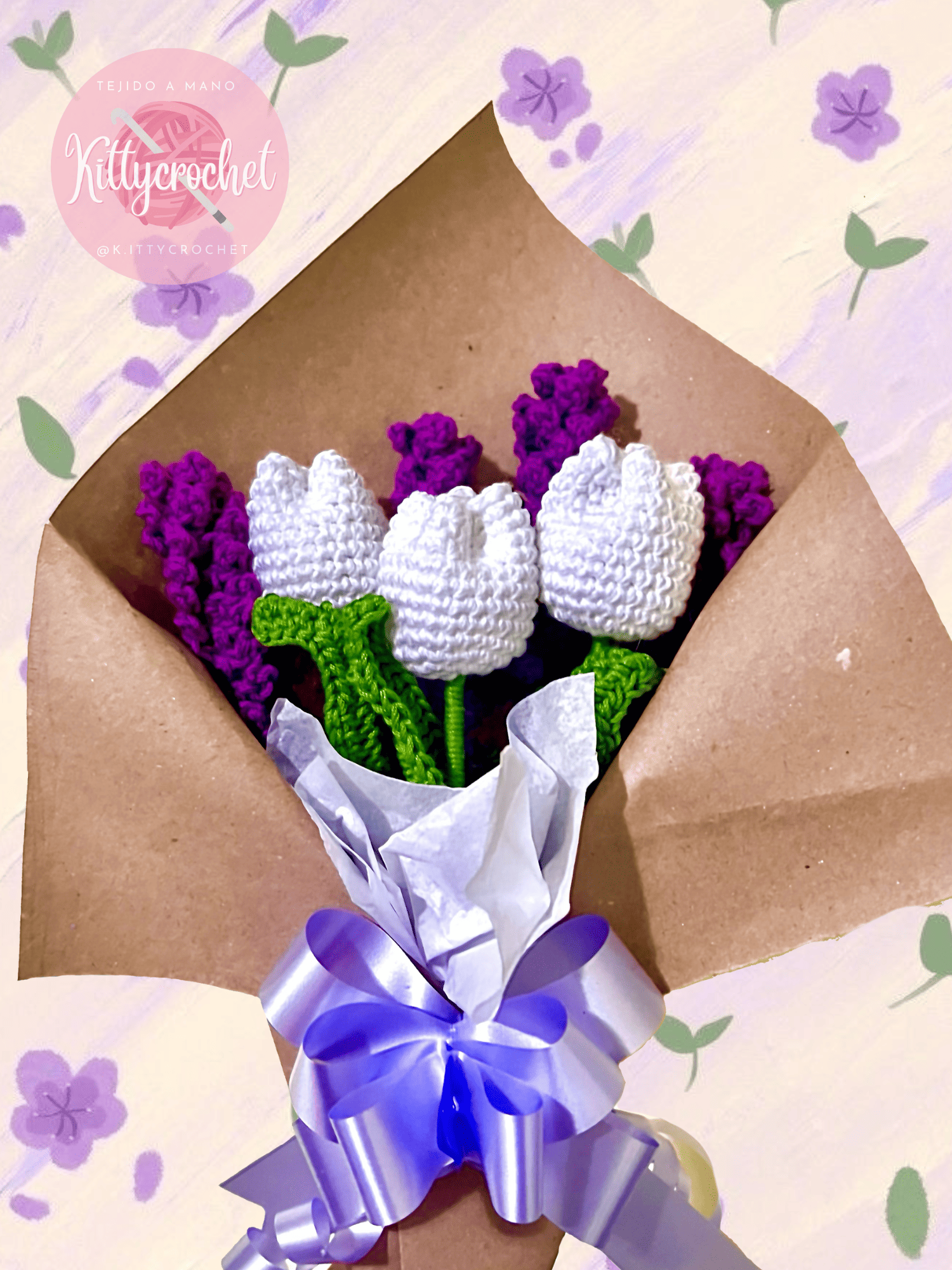 Ramo tulipanes y lavandas