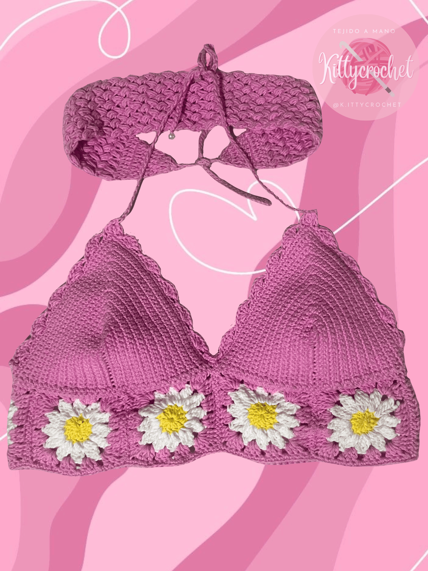 Top rosa girasoles